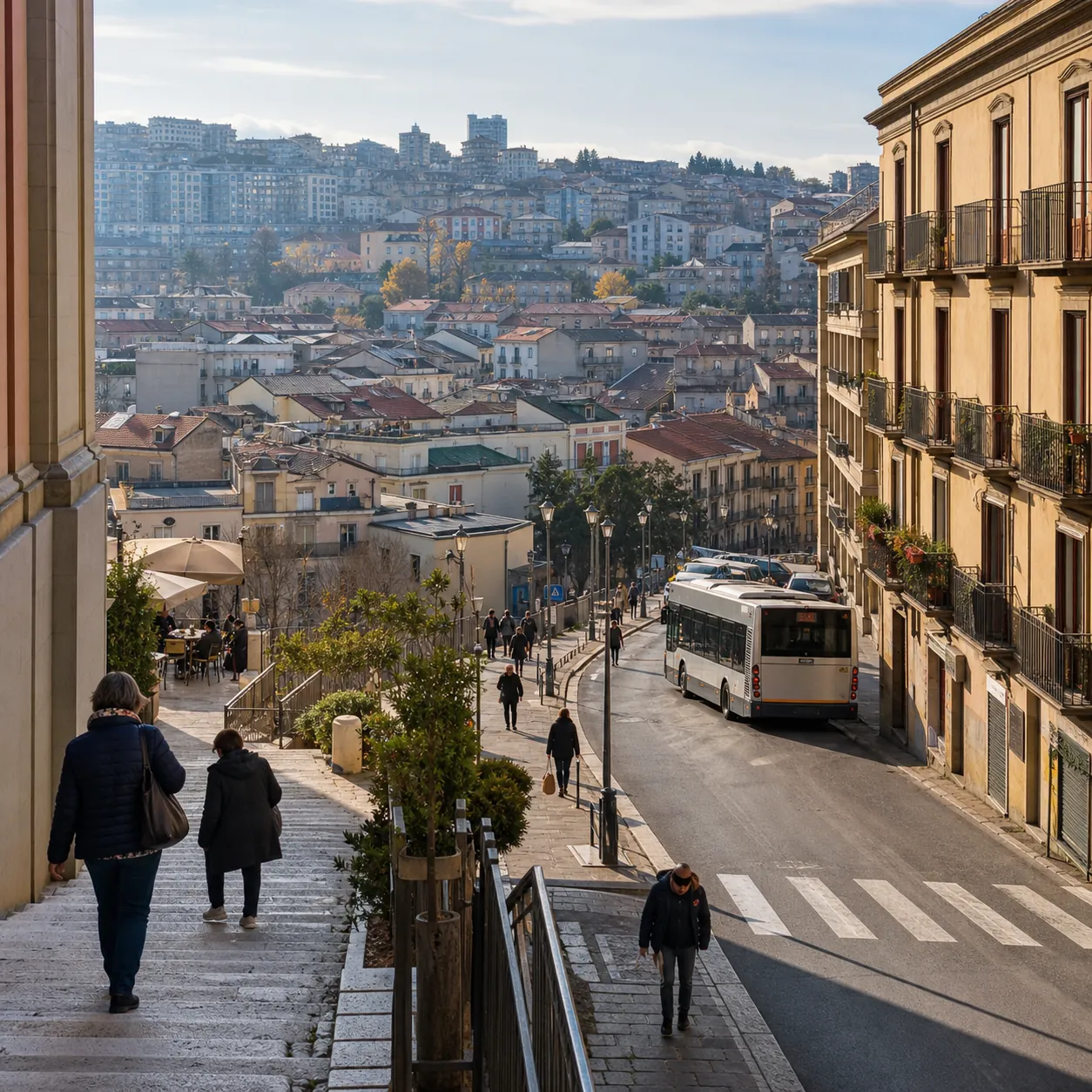 Illustration: Everyday life in hilly Potenza