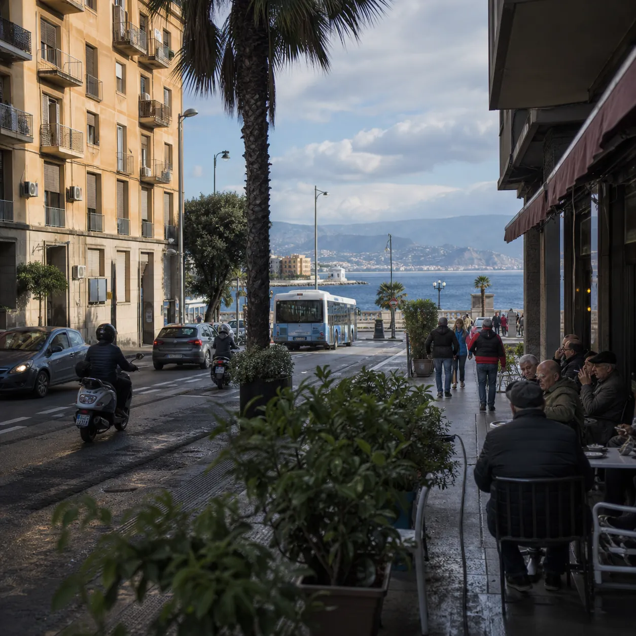 Illustration: Everyday city life in Reggio Calabria