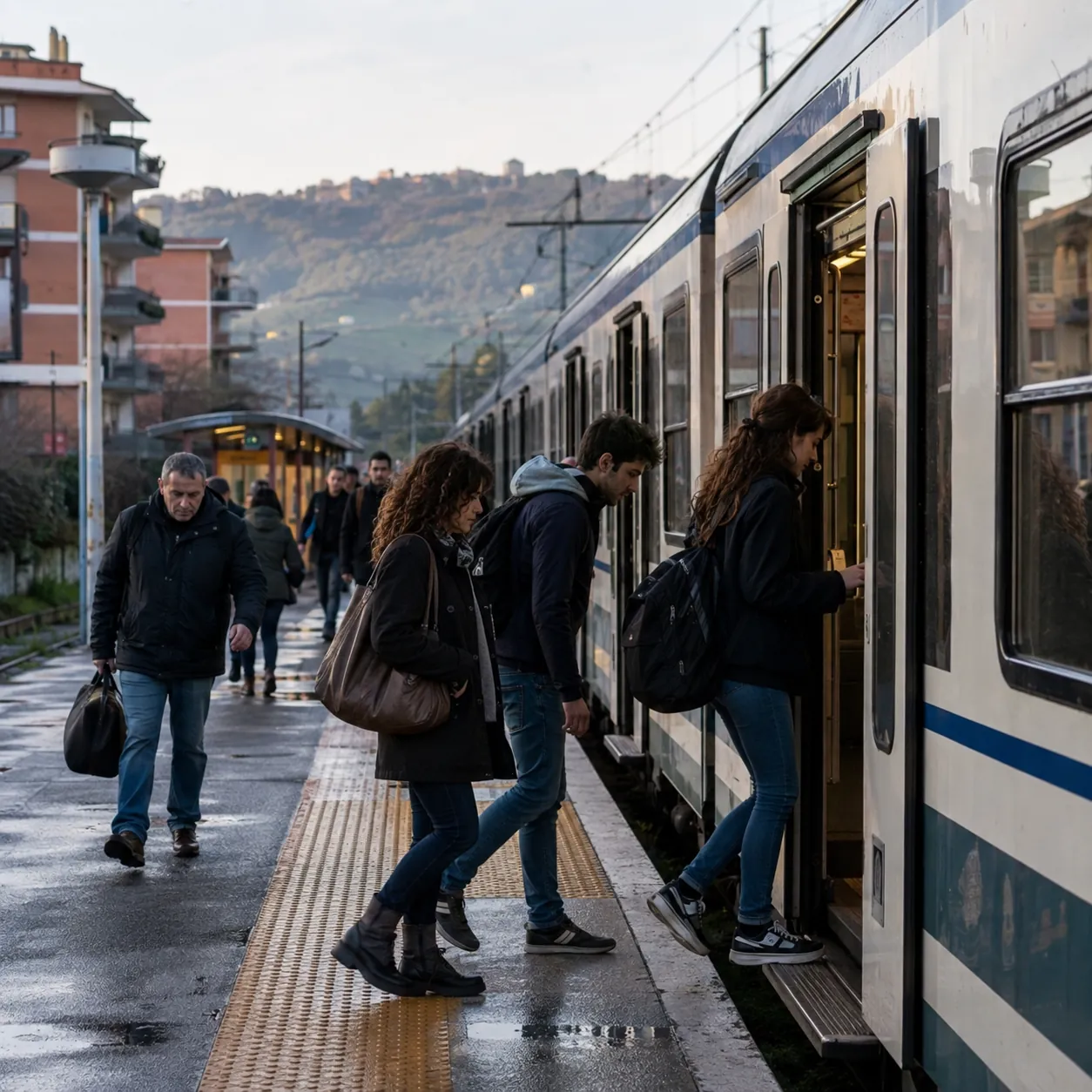 Illustration: Commuting by regional train in Lazio