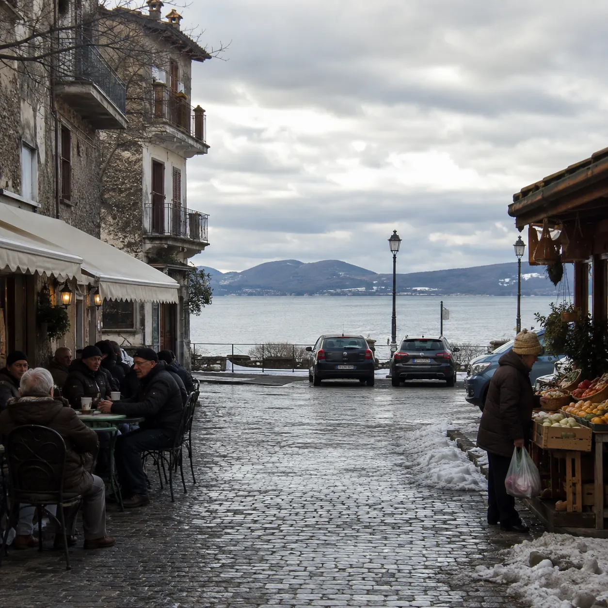 Illustration: Winter life beside one of Lazio’s lakes
