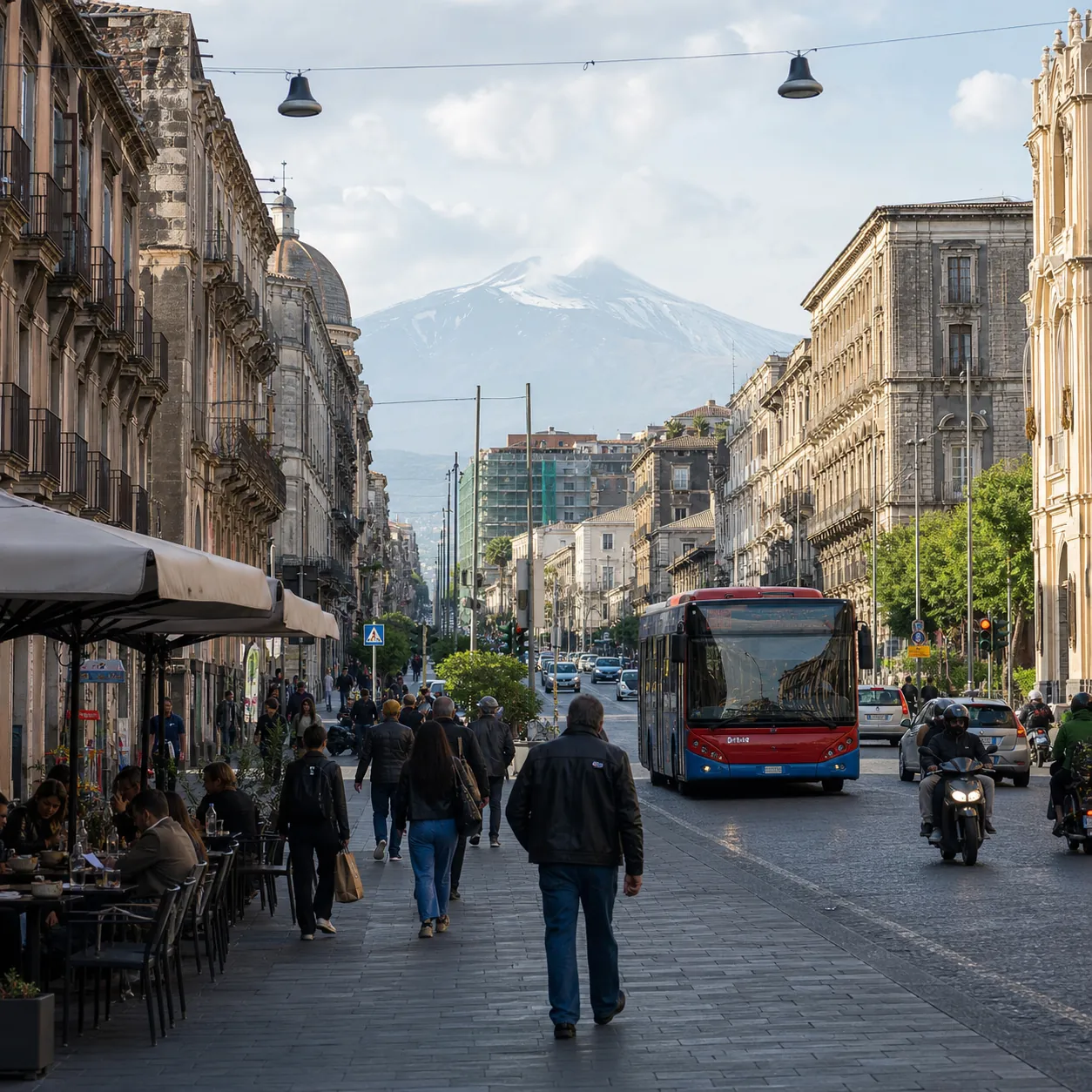 Illustration: Daily city life in Catania