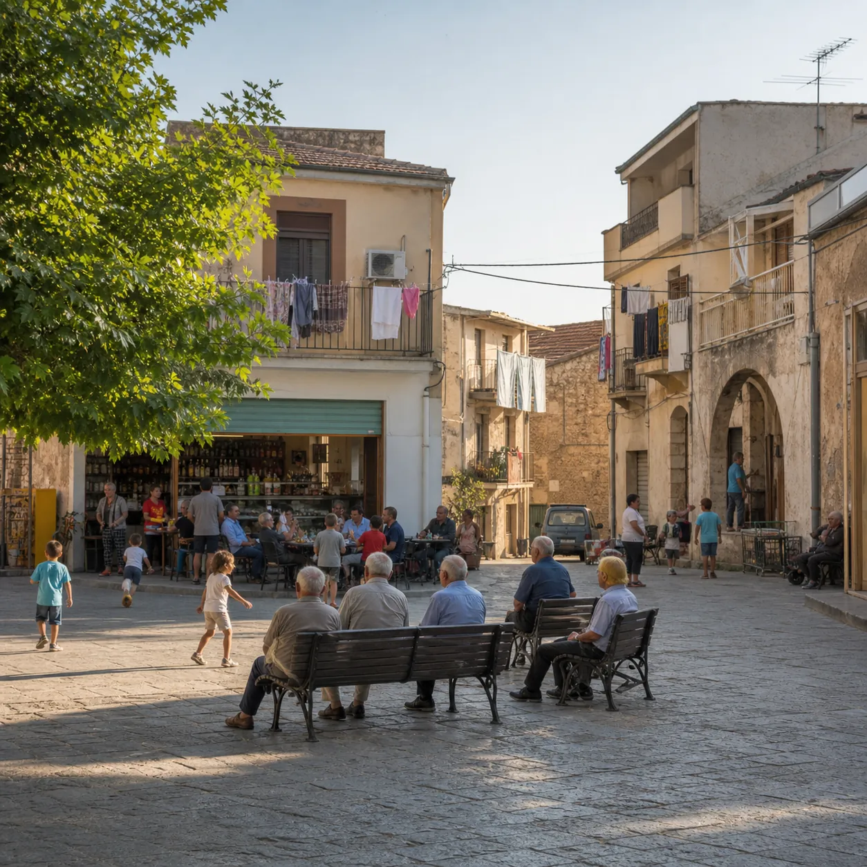 Illustration: Community life in a small Sicilian town