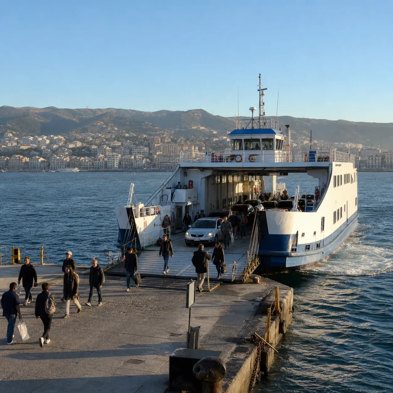 Illustration: Everyday ferry travel across the Strait of Messina