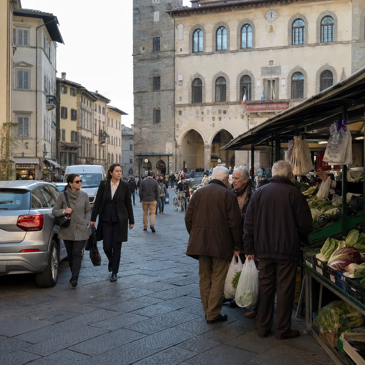 Illustration: Daily life in a Tuscan provincial town